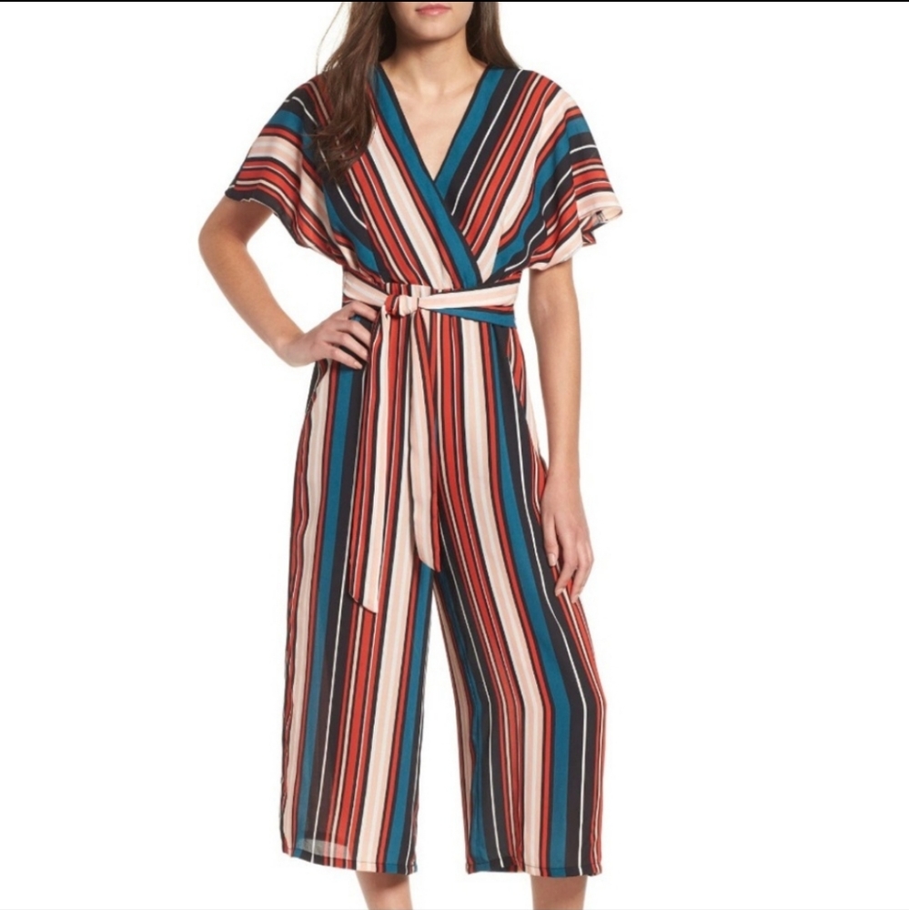 🦔 Leith Tie-Waist Jumpsuit Retro Romper XL🦔